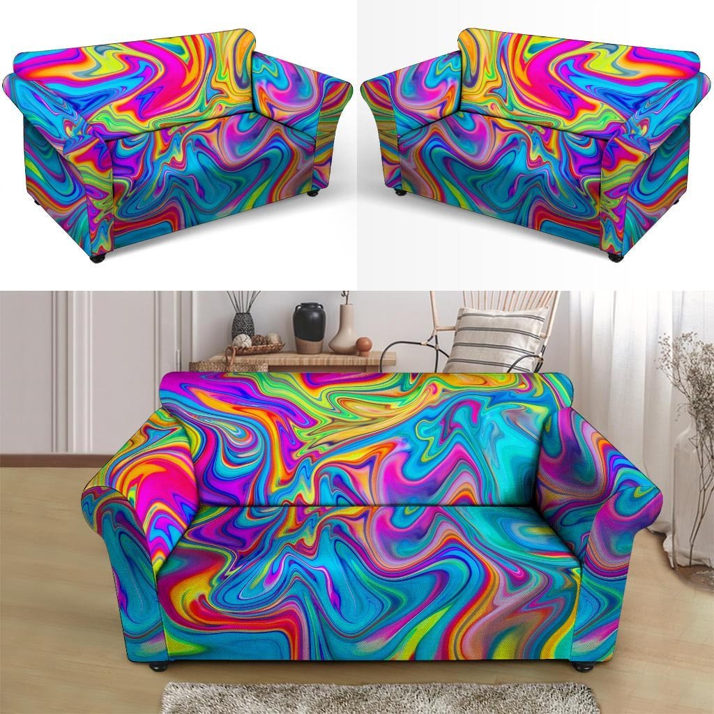 Abstract Mixing Ink Loveseat Cover-grizzshop