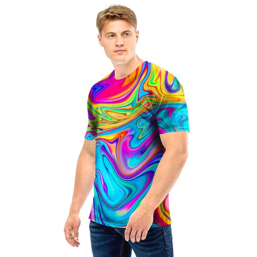 Abstract Mixing Ink Men T Shirt-grizzshop