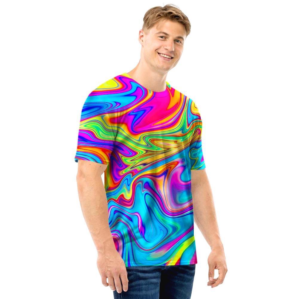 Abstract Mixing Ink Men T Shirt-grizzshop