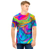 Abstract Mixing Ink Men T Shirt-grizzshop