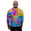 Abstract Mixing Ink Men's Bomber Jacket-grizzshop