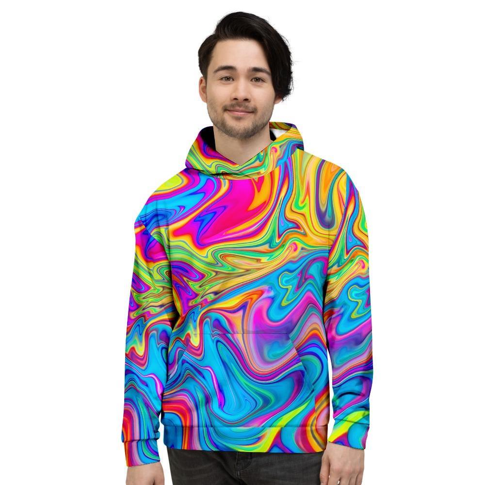 Abstract Mixing Ink Men's Hoodie-grizzshop