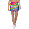 Abstract Mixing Ink Mini Skirt-grizzshop