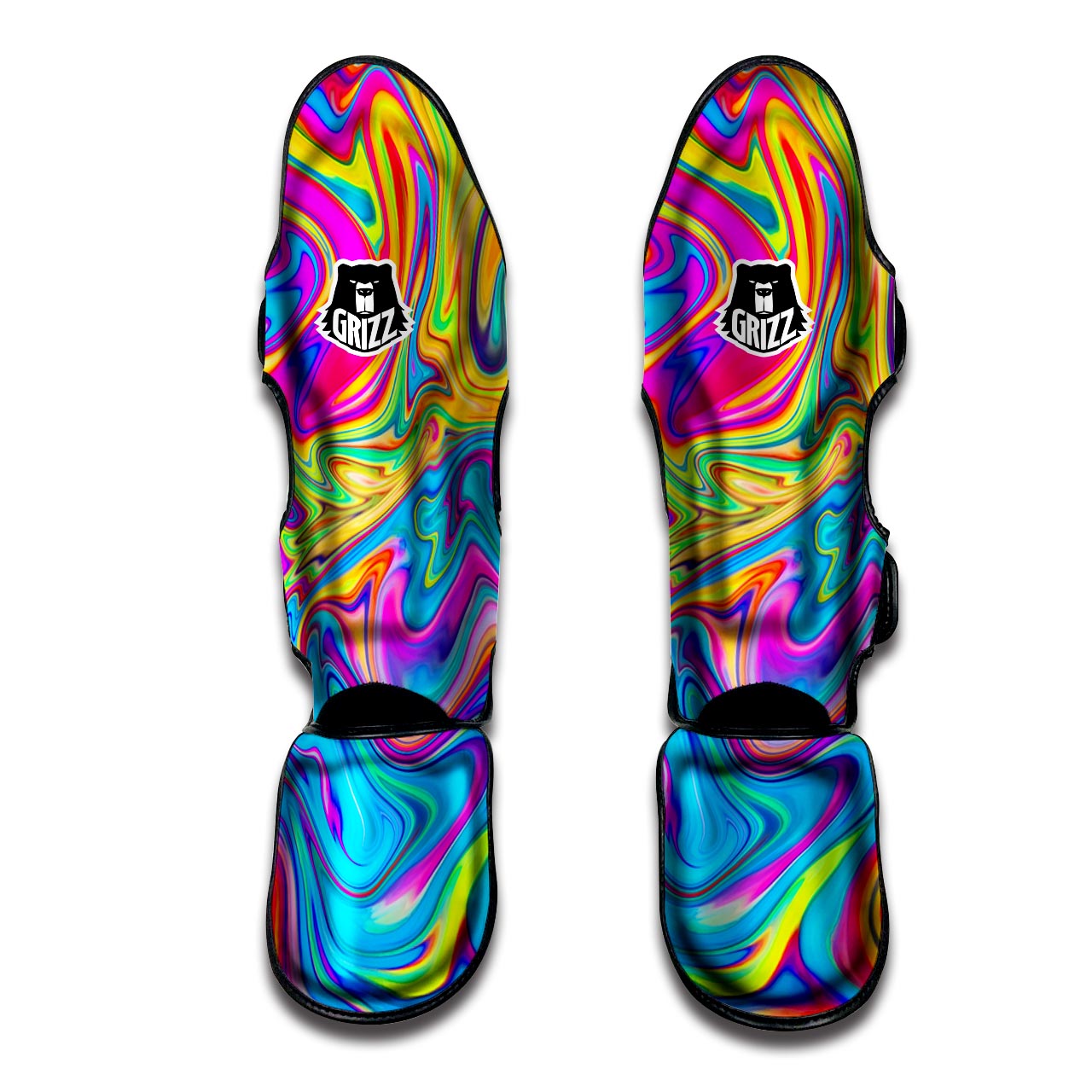 Abstract Mixing Ink Muay Thai Shin Guard-grizzshop