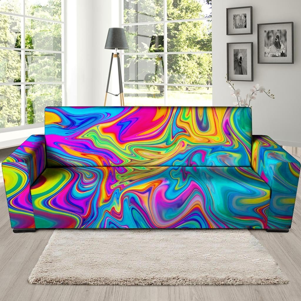 Abstract Mixing Ink Sofa Cover-grizzshop