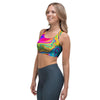 Abstract Mixing Ink Sports Bra-grizzshop