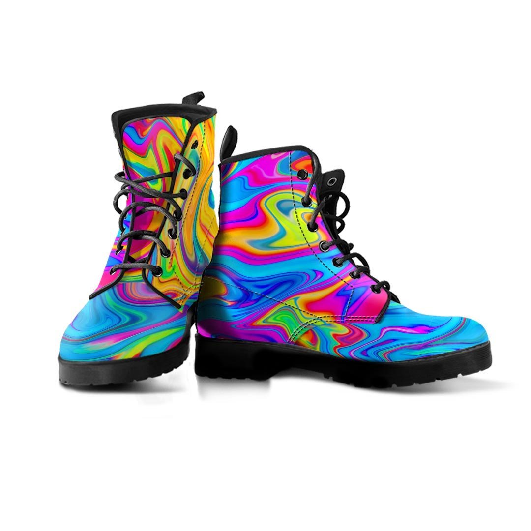 Abstract Mixing Ink Women's Boots-grizzshop