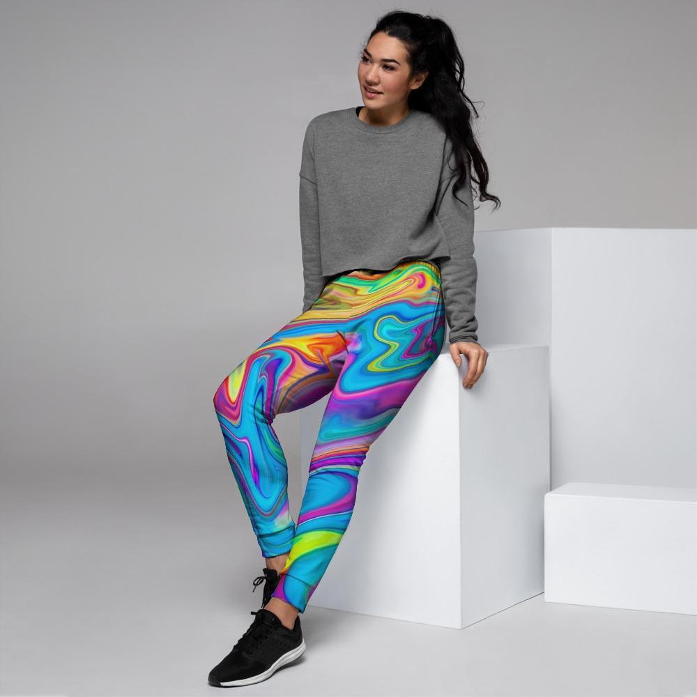 Abstract Mixing Ink Women's Joggers-grizzshop