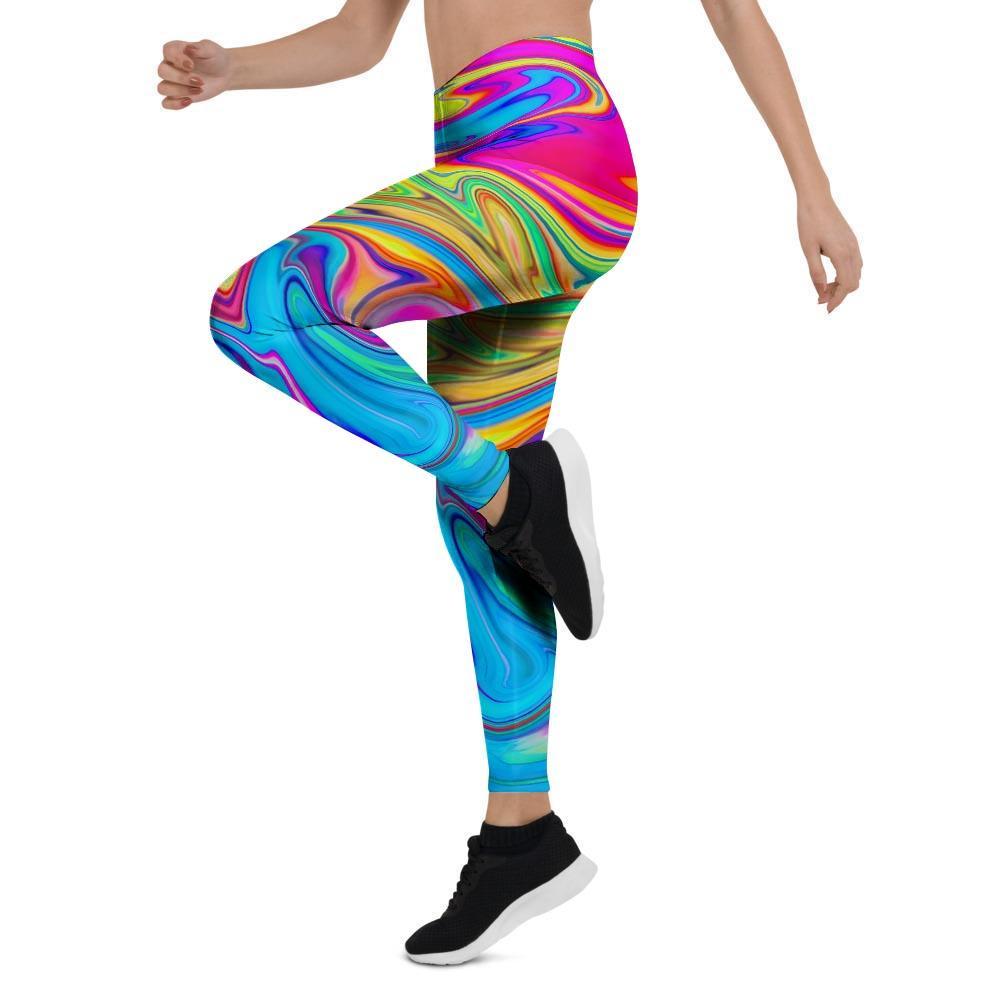 Abstract Mixing Ink Women's Leggings-grizzshop