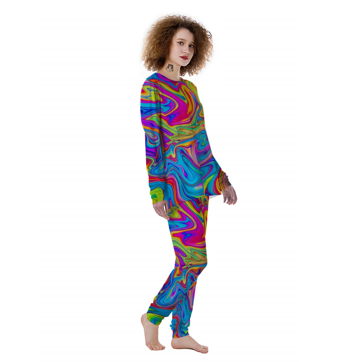 Abstract Mixing Ink Women's Pajamas-grizzshop