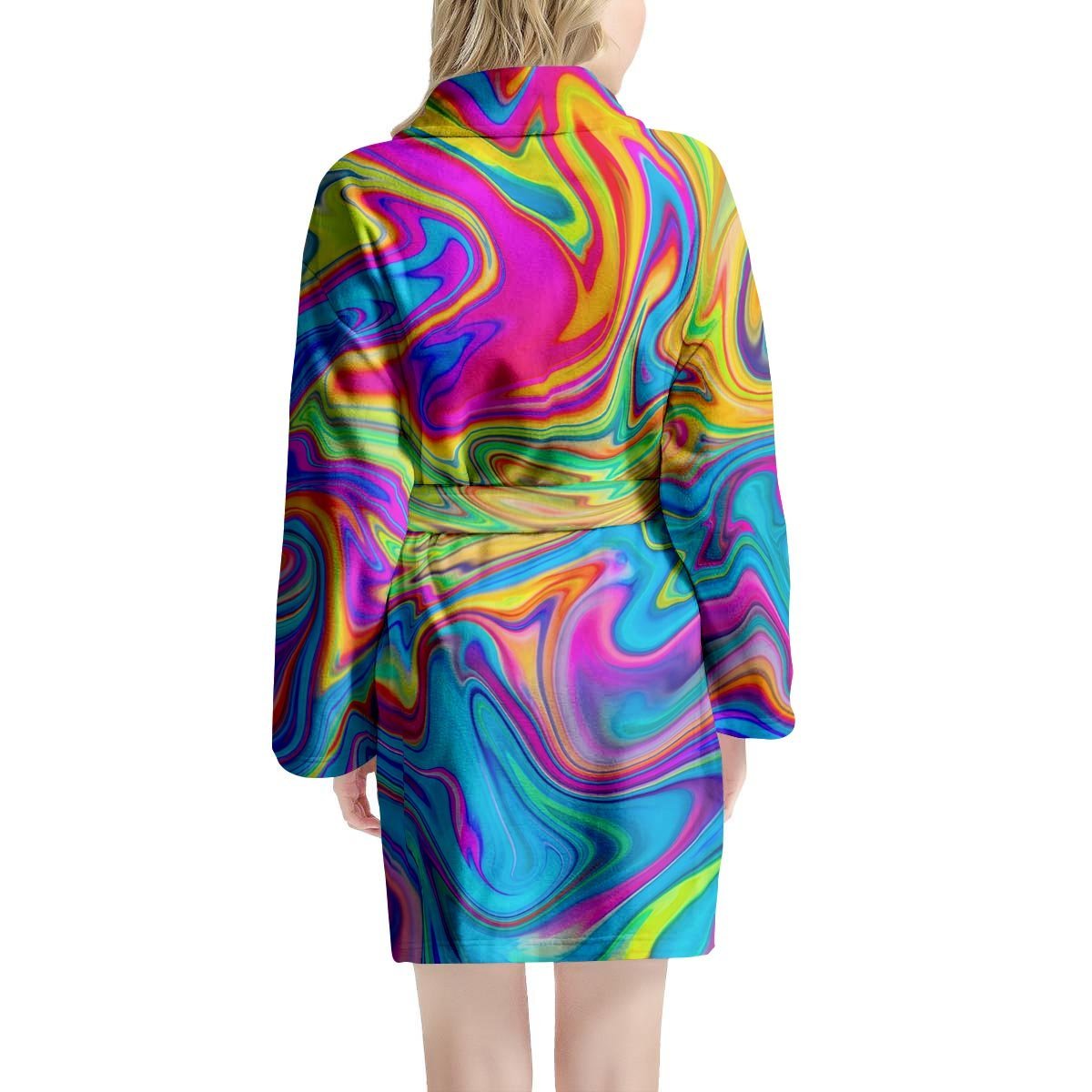 Abstract Mixing Ink Women's Robe-grizzshop