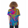 Abstract Mixing Ink Women's Short Sleeve Shirts-grizzshop