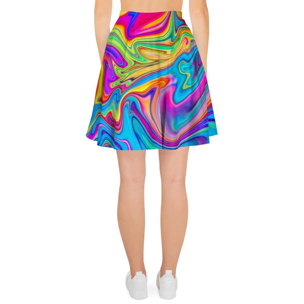 Abstract Mixing Ink Women's Skirt-grizzshop