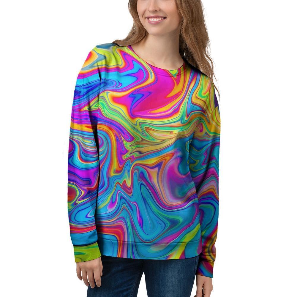 Abstract Mixing Ink Women's Sweatshirt-grizzshop