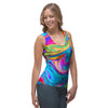 Abstract Mixing Ink Women's Tank Top-grizzshop