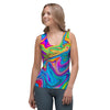 Abstract Mixing Ink Women's Tank Top-grizzshop
