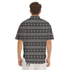 Abstract Navajo White And Black Print Men's Short Sleeve Shirts-grizzshop