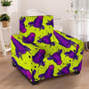 Abstract Neon Cow Print Armchair Cover-grizzshop