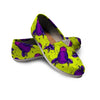 Abstract Neon Cow Print Canvas Shoes-grizzshop