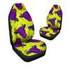 Abstract Neon Cow Print Car Seat Covers-grizzshop