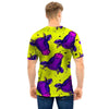 Abstract Neon Cow Print Men T Shirt-grizzshop