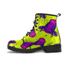 Abstract Neon Cow Print Men's Boots-grizzshop