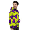 Abstract Neon Cow Print Men's Hoodie-grizzshop