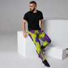 Abstract Neon Cow Print Men's Joggers-grizzshop