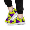 Abstract Neon Cow Print Men's Sneakers-grizzshop