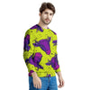 Abstract Neon Cow Print Men's Sweatshirt-grizzshop