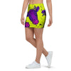 Abstract Neon Cow Print Mini Skirt-grizzshop