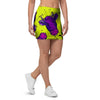 Abstract Neon Cow Print Mini Skirt-grizzshop