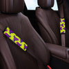 Abstract Neon Cow Print Seat Belt Cover-grizzshop