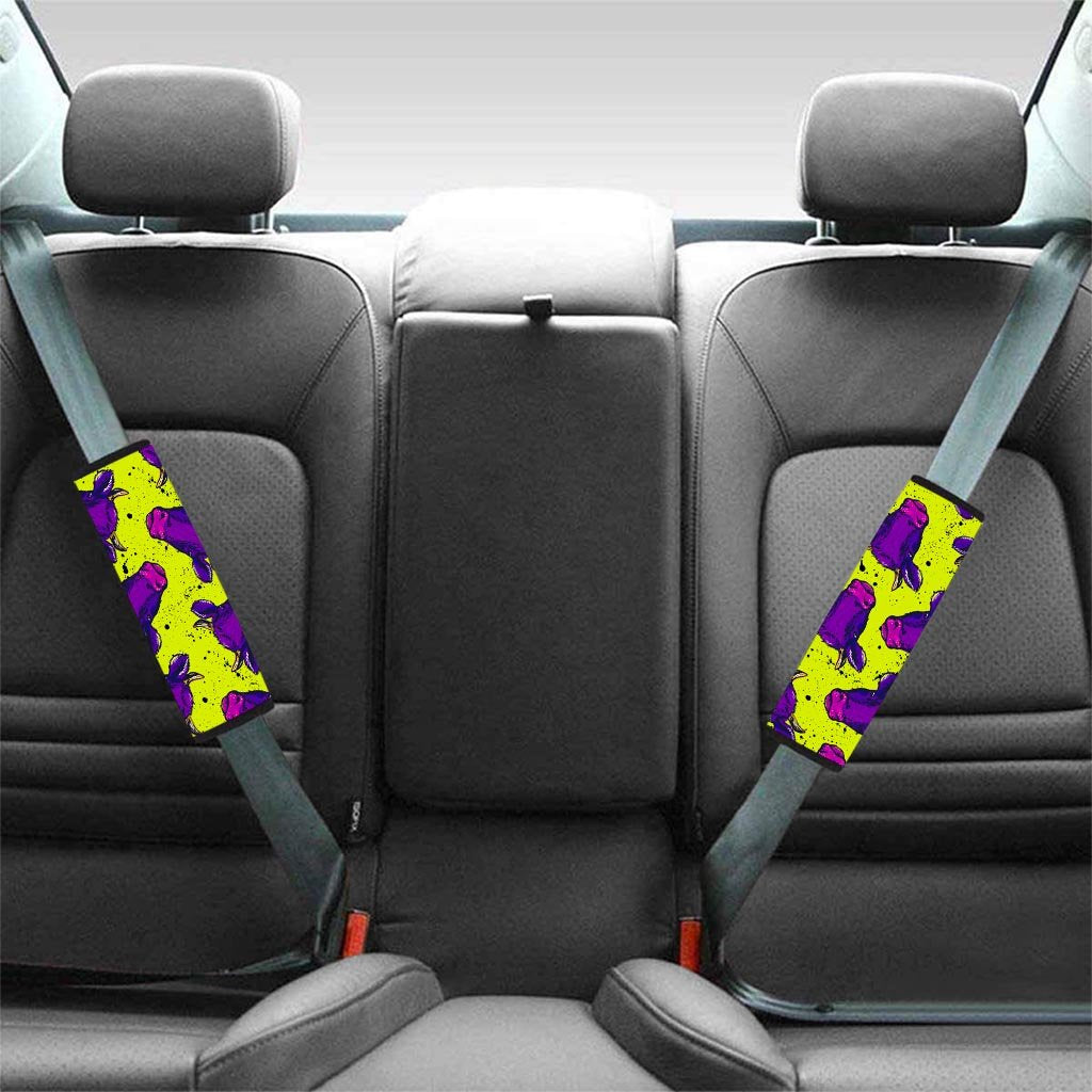 Abstract Neon Cow Print Seat Belt Cover-grizzshop