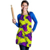 Abstract Neon Cow Print Women's Apron-grizzshop