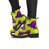 Abstract Neon Cow Print Women's Boots-grizzshop