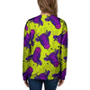 Abstract Neon Cow Print Women's Sweatshirt-grizzshop