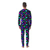 Abstract Neon Geometric Print Pattern Men's Pajamas-grizzshop