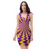 Abstract Optical illusion Bodycon Dress-grizzshop