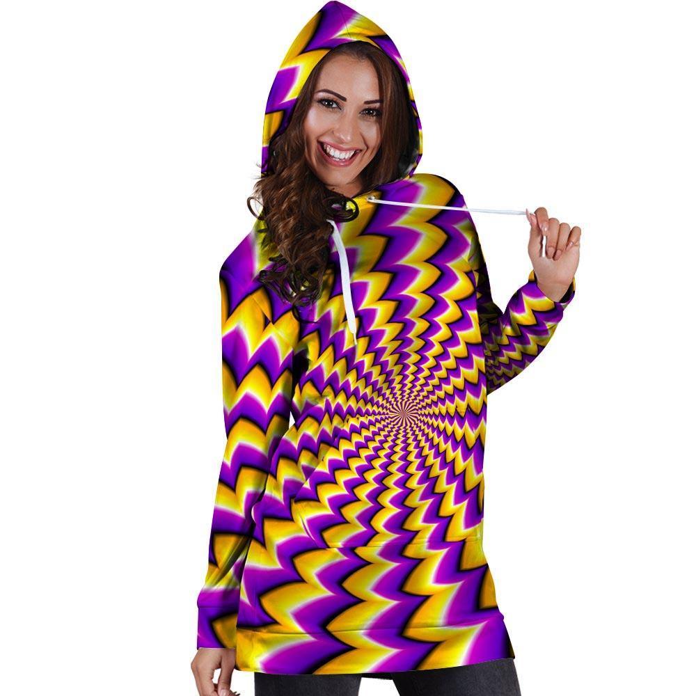 Abstract Optical illusion Hoodie Dress-grizzshop