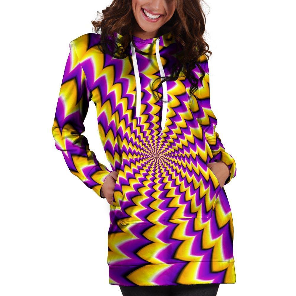 Abstract Optical illusion Hoodie Dress-grizzshop