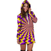 Abstract Optical illusion Hoodie Dress-grizzshop