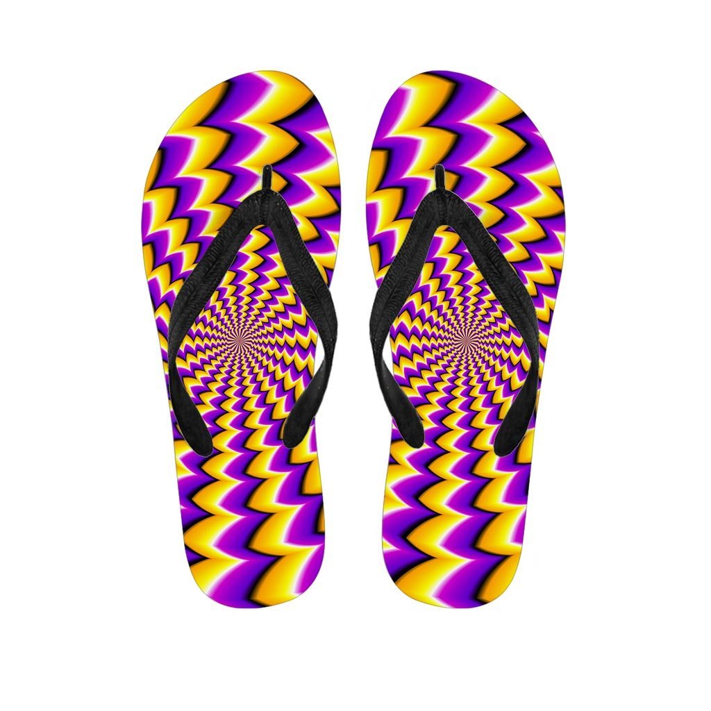 Abstract Optical illusion Men's Flip Flops-grizzshop