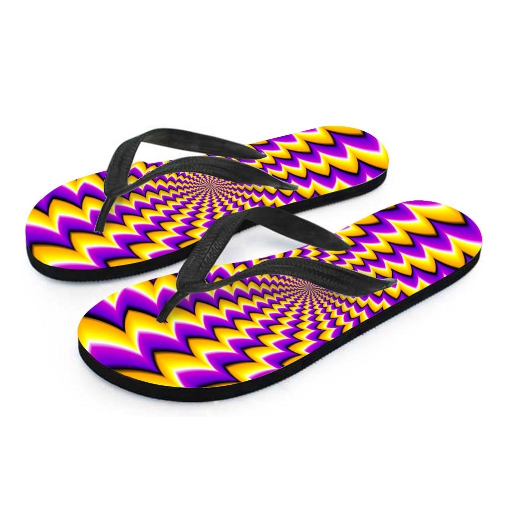 Abstract Optical illusion Men's Flip Flops-grizzshop