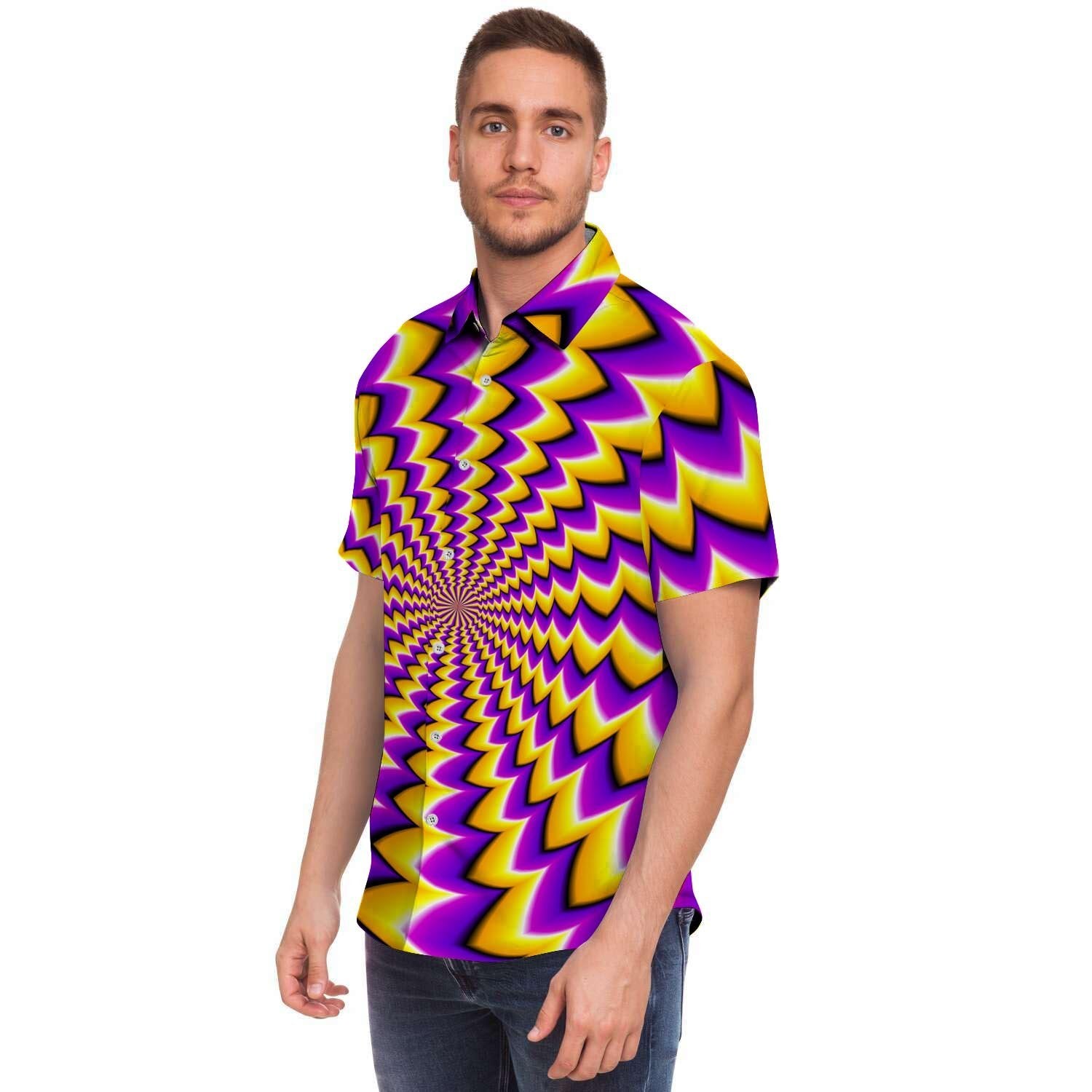Abstract Optical illusion Men's Short Sleeve Shirt-grizzshop
