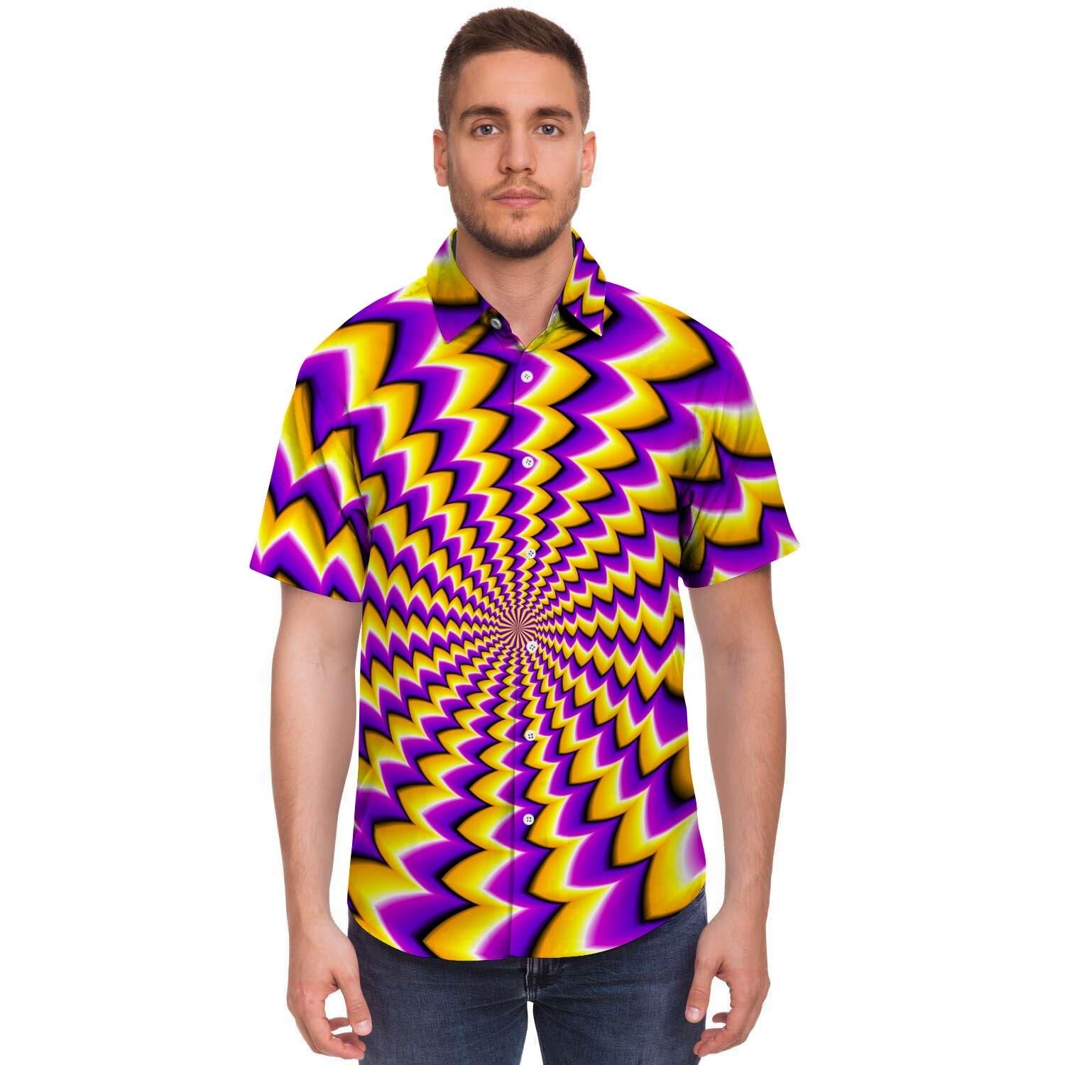 Abstract Optical illusion Men's Short Sleeve Shirt-grizzshop