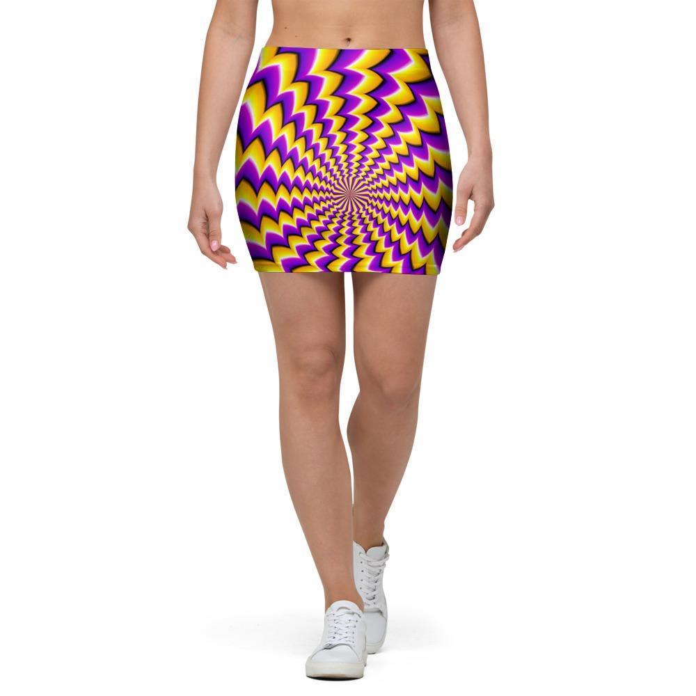 Abstract Optical illusion Mini Skirt-grizzshop