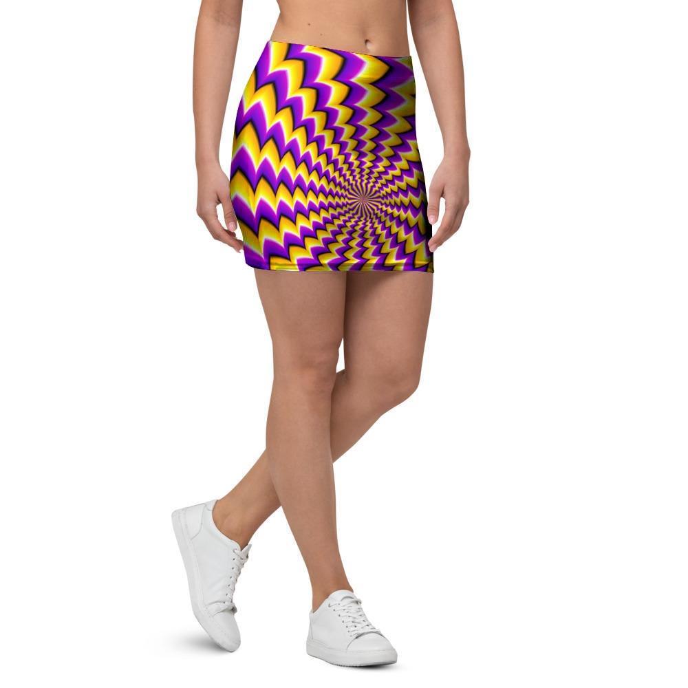 Abstract Optical illusion Mini Skirt-grizzshop