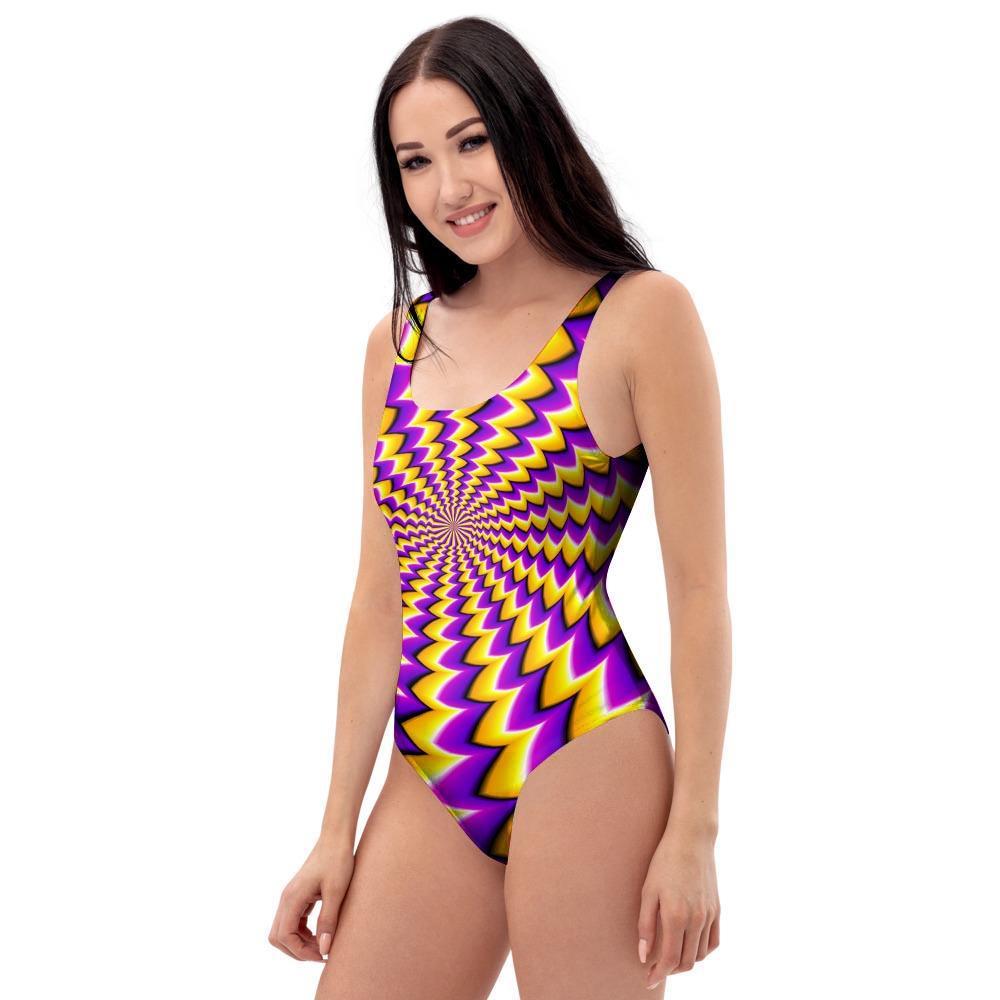 Abstract Optical illusion One Piece Swimsuite-grizzshop