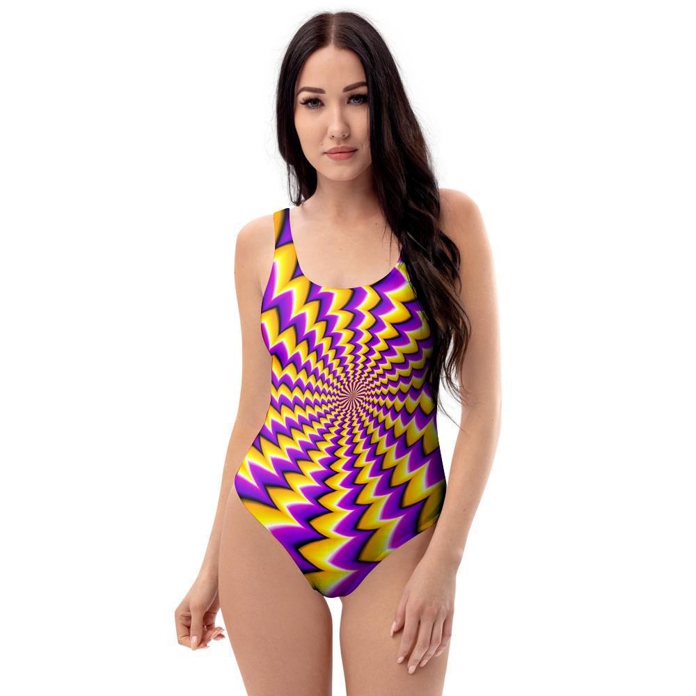 Abstract Optical illusion One Piece Swimsuite-grizzshop